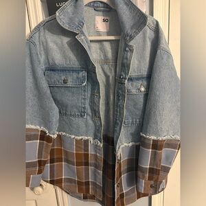 Denim and Plaid Jacket